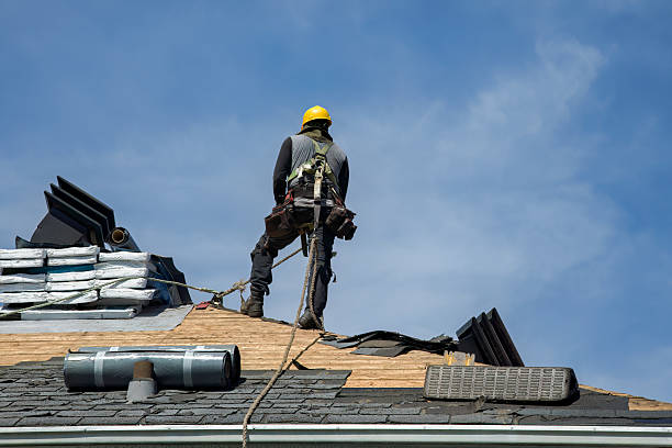 Professional Roof Replacement technician working in Flat, TX
